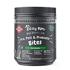 Probiotic Bites, Gut Flora y Digestive Supplement, sabor Pollo y Vegetales. 90 chews.