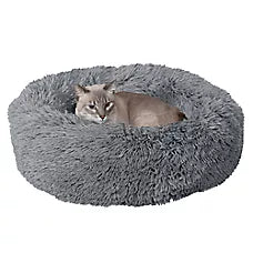 Cama Calming Cuddler Donut - Gray 58 cm para Mascotas - FurHaven