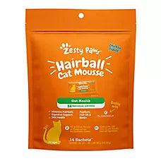 Mousse Hairball, Skin, Gut & Digestive Support Lickable Puree, sabor Pollo. 14 unidades.