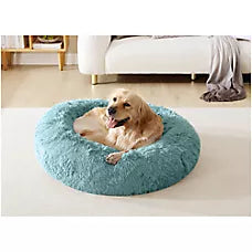Arlee Home & Pet Shaggy Calming Orthopedic Eco-Friendly Donut Pet Bed