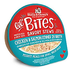 Lil Bites Savory Stews Small Breed Adult Wet Dog Food - Chicken & Salmon