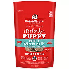 Freeze-Dried Raw Dinner Patties Puppy Dry Dog Food - Beef & Salmon