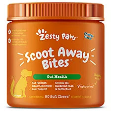 Scoot Away Bites, Digestive Supplement y Gut Health, sabor Pollo. 90 chews.