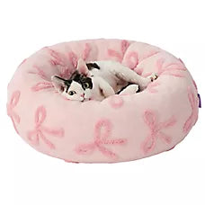 REV Cama Cute Small Donut Round - Bow para Perros y Gatos - Lesure