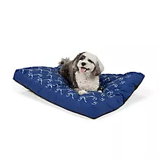 Cama Pillow Wave , Navy & Cream para Perro - Top Paw