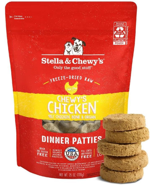 Stella & Chewy's, Dinner Patties Chewy’s Chicken Freeze-Dried. 156, 397 y 709 gr.