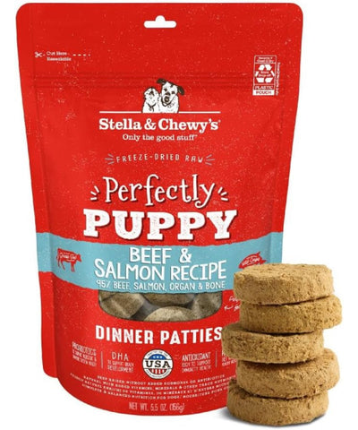 Stella & Chewy's, Dinner Patties Perfectly Puppy Beef and Salmon Recipe. 156 y 397 gr.