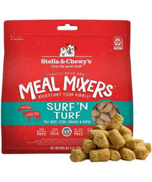 Stella & Chewy's, Freeze-Dried Raw Meal Mixers todas edades, 8 sabores. 99 gr.