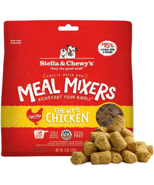 Stella & Chewy's, Freeze-Dried Raw Meal Mixers todas edades, 5 sabores. 226 gr.