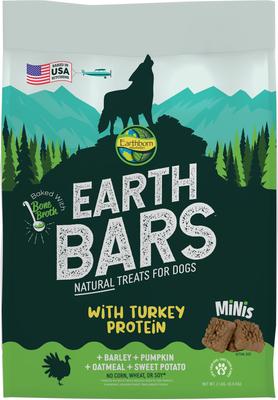 EarthBars Minis with Turkey Protein Natural Dog Biscuit Treats, 10-oz bag