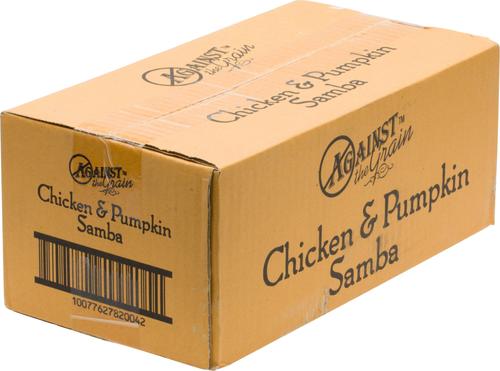 Comida enlatada para gatos sin cereales Chicken & Pumpkin Samba Dinner, 2.8 oz, caja de 24