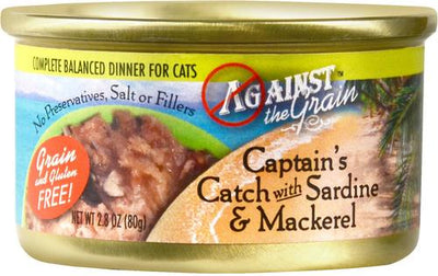 Captain's Catch with Sardine & Mackerel Dinner Grain-Free Canned Cat Food, 2.8-oz, case of 24