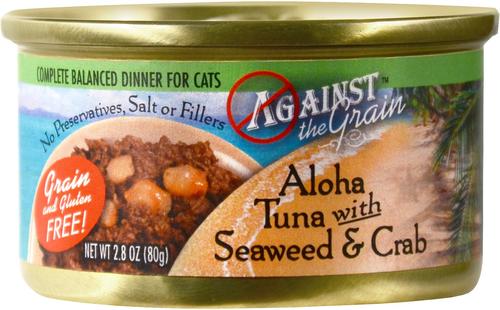 Aloha Tuna with Seaweed & Crab Dinner Grain-Free Canned Cat Food, 2.8-oz, case of 24