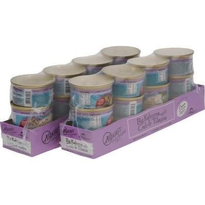 Big Kahuna con cena de cangrejo y tilapia, alimento enlatado sin cereales para gatos, 2.8 oz, caja de 24