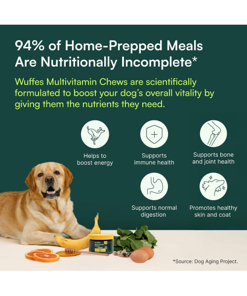 Wuffes, Multivitamin for Every Day para Perros. 30 y 60 chews.