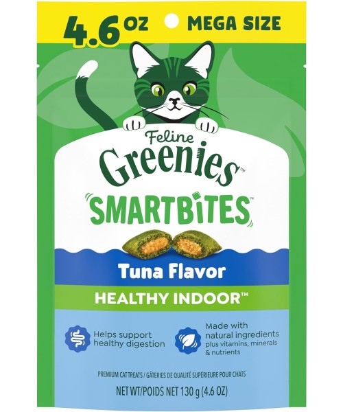 Greenies, Feline Smartbites Skin and Fur sabor Atún. 3 tamaños