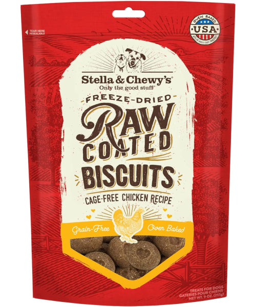 Stella & Chewy's Freeze-Dried Raw Coated Dog Biscuits, 4 sabores. 255 gr.