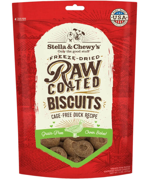 Stella & Chewy's Freeze-Dried Raw Coated Dog Biscuits, 4 sabores. 255 gr.