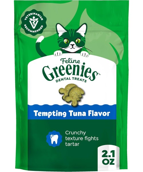 Greenies, Feline Natural Dental Cat Treats, Tempting Tuna. 3 sabores
