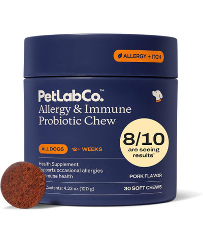 PetLab Co., Allergy and Immune Probiotic para Perros, sabor Puerco. 30 chews
