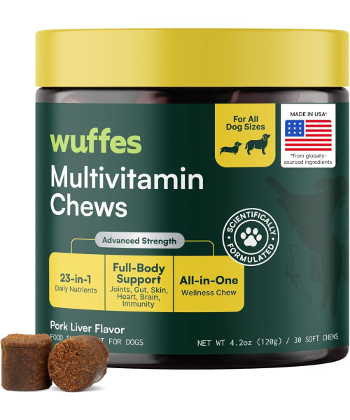 Wuffes, Multivitamin for Every Day para Perros. 30 y 60 chews.