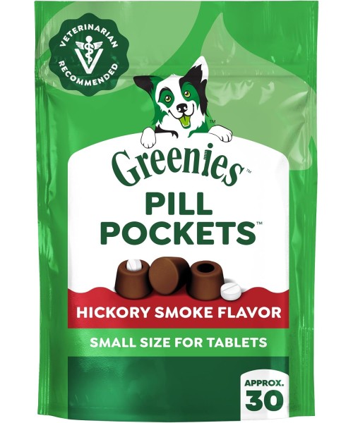 Greenies, Pill Pockets Soft Treats para tabletas 4 sabores. 30 chews