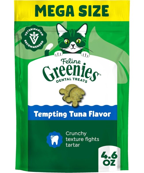 Greenies, Feline Natural Dental Cat Treats, Tempting Tuna. 3 sabores