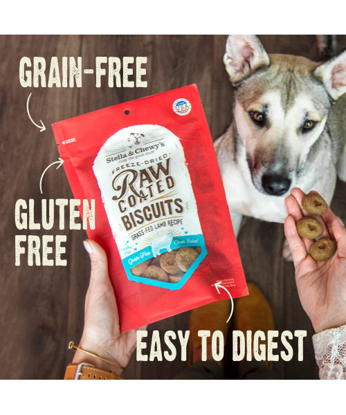 Stella & Chewy's Freeze-Dried Raw Coated Dog Biscuits, 4 sabores. 255 gr.