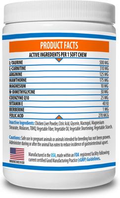 Cardiovast Heart Health Support Chicken Flavored Soft Chews Supplement for Cats & Dogs, 60 count