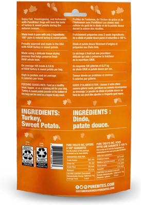 Turkey & Sweet Potato Freeze-Dried Dog Treats, 2.5-oz bag