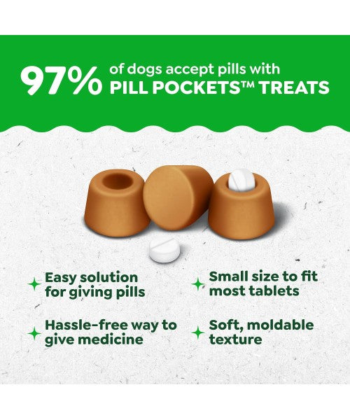 Greenies, Pill Pockets Soft Treats para tabletas 4 sabores. 30 chews