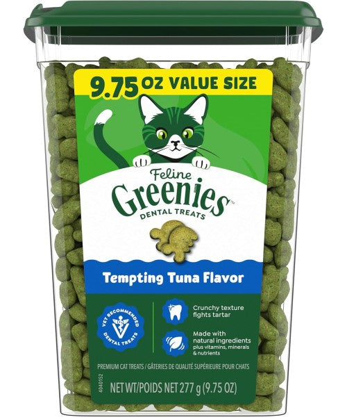 Greenies, Feline Natural Dental Cat Treats, Tempting Tuna. 3 sabores
