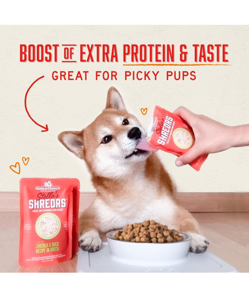 Stella & Chewy's, Stella's Shredrs topping húmedos para Perros, 8 sabores. 12 pack