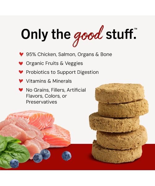 Stella & Chewy's, Dinner Patties Perfectly Puppy Chicken and Salmon Recipe. 156 y 397 gr.