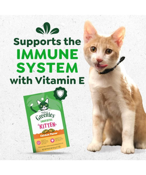 Greenies, Feline Smartbites Kitten Treats sabor pollo. 60 y 454 gr.