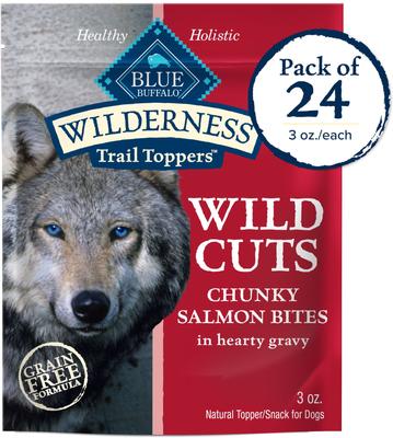 Wilderness Trail Toppers Wild Cuts Chunky Chicken Bites in Hearty Gravy Grain-Free Dog Food Topper, 3-oz, case of 24