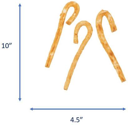 Nothin' To Hide Mini Candy Cane Chicken Flavor Dog Chews, 6 count