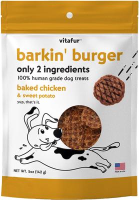 Barkin' Burger Baked Chicken Dehydrated Dog Treats, 5-oz bag