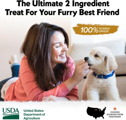 Barkin' Burger Baked Chicken Dehydrated Dog Treats, 5-oz bag