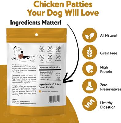 Barkin' Burger Baked Chicken Dehydrated Dog Treats, 5-oz bag