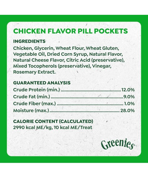 Greenies, Pill Pockets Soft Treats para tabletas 4 sabores. 30 chews
