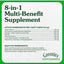 Greenies, Supplements 8 in 1 Multi Benefit sabor Pollo. 40 y 80 chews