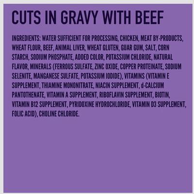 Cuts in Gravy with Beef Wet Dog Food, 13.2-oz can, case of 12