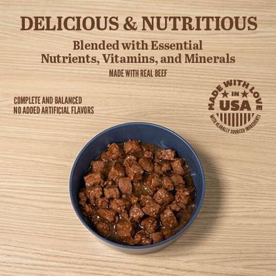 Chopped Dinner with Beef Wet Dog Food, 13.2-oz can, case of 12