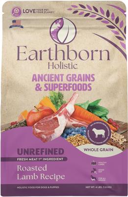 Unrefined Roasted Lamb with Ancient Grains & Superfoods Dry Dog Food, 4-lb bag
