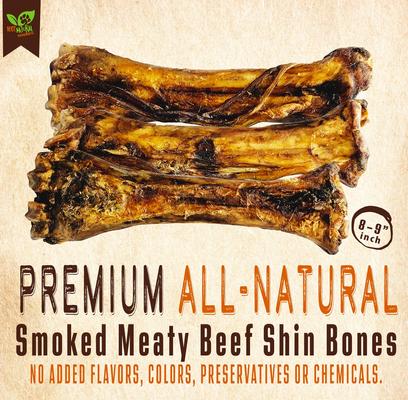 8-9-in Smoked Meaty Beef Shin Bones Dog Treat, 6 count