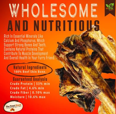 8-9-in Smoked Meaty Beef Shin Bones Dog Treat, 6 count