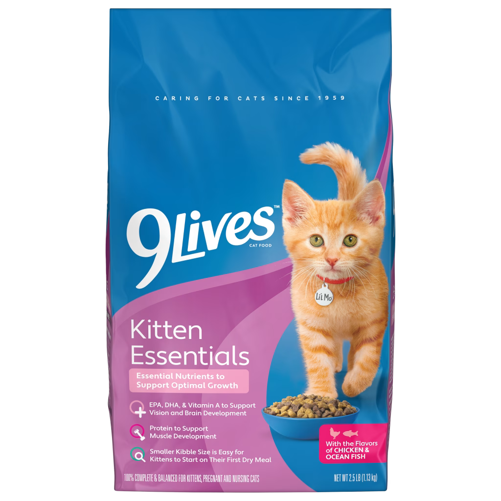 9Lives Kitten Essentials pollo y pescado de mar, bolsa de 2.5 lb (1.13 kg), empaque oficial