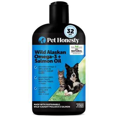 Pet Honesty Wild Alaskan Omega-3 + Salmon Oil, salmón y abadejo (pollock), 946 ml / 32 fl oz, SKU PH-251044