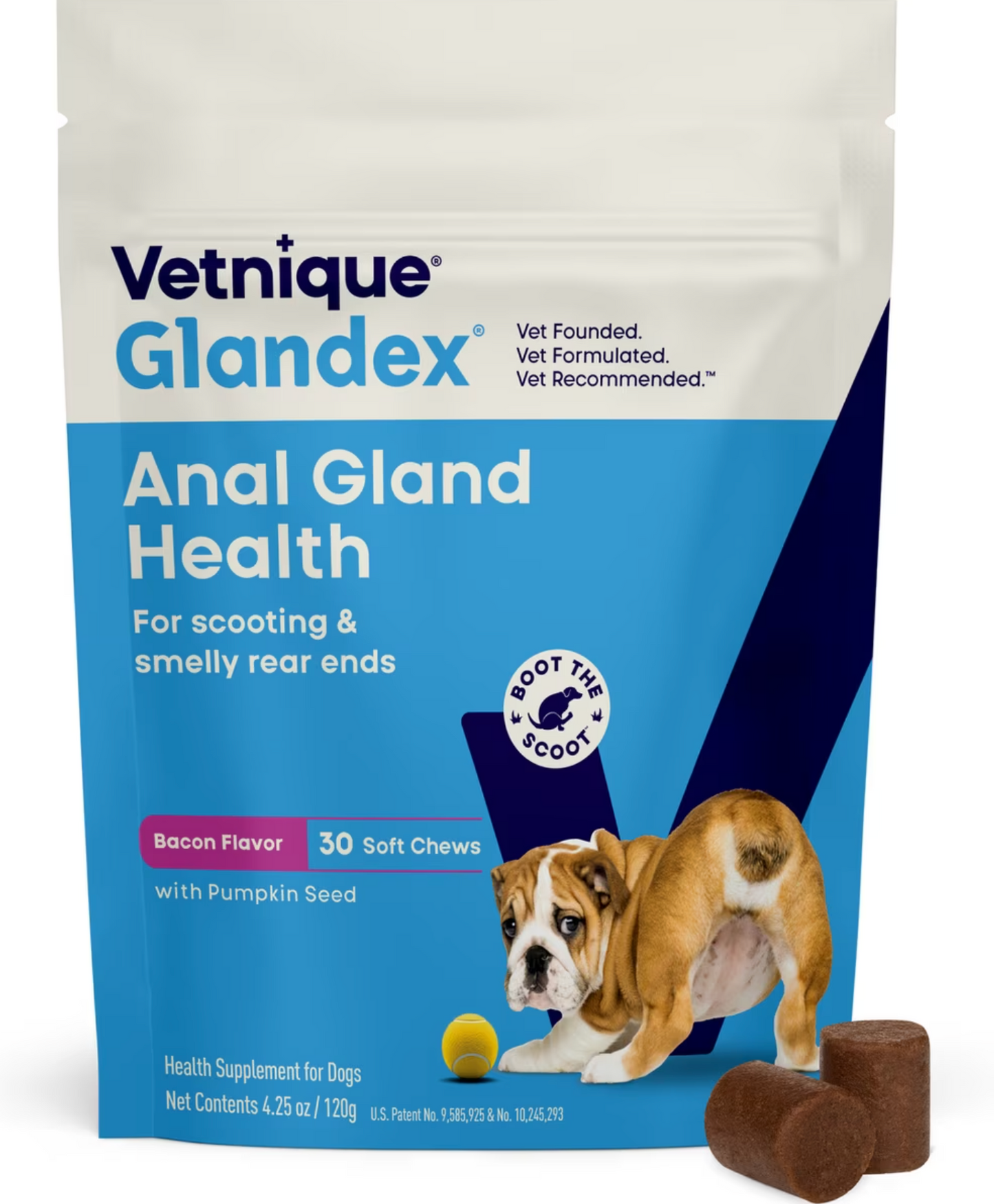 Vetnique Labs, Suplemento para las Glándulas Anales, Sabor Tocino, 3 opc.